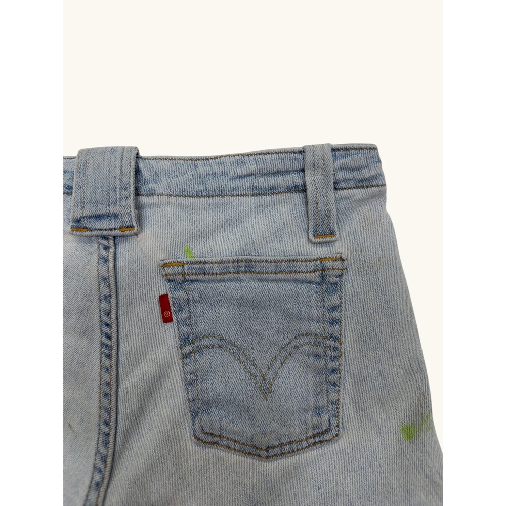 Levis 510 Superlow Stretch Denim Shorts Light Wash Blue Juniors 3 Low Rise